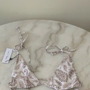 TAN+LINES Large bikini top- paisley print.